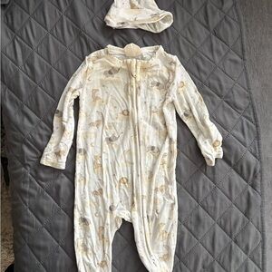 Tullabee Footie PJs with matching hat
